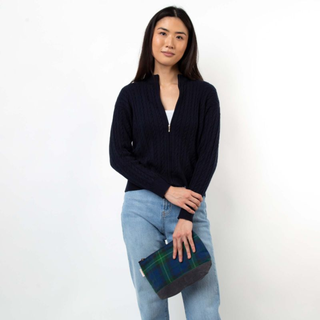 Plaid Waxed Clutch