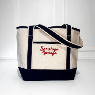 Saratoga Springs Embroidered Tote